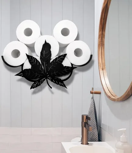 Miniatura 8 de Black Antler - Soporte de papel higiénico de metal, organizador de papel higiénico decorativo de metal para baños, capacidad para 8 rollos