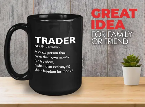 Miniatura 2 de Taza de café del mercado de valores – Definición del comerciante Crazy Person – Day Trader Brokers Asesor financiero Inversor Ahorro de oficina