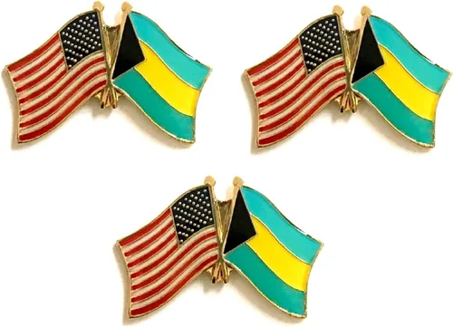 Miniatura 13 de 3 Pines de solapa con banderas de Estados Unidos y países internacionales, paquete de 3 pines dobles con diseño de banderas de Estados Unidos