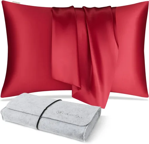 Miniatura 50 de DISANGNI Funda de almohada de seda de morera 100% natural para cabello y piel con cremallera oculta, 22 momme ambos lados