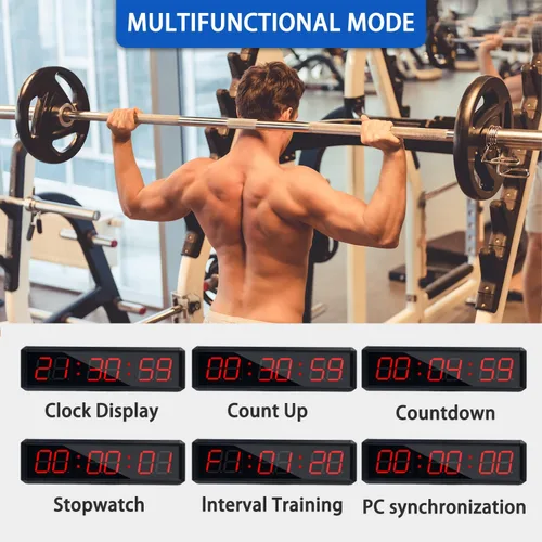 Miniatura 4 de Cronómetro de fitness SMAHEAT con botón de cronómetro, adecuado para escuela/examen/ejercicio en casa/gimnasio/gimnasio SMAHEAT Cronómetro 1.8