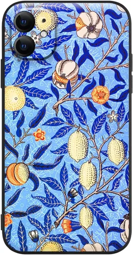 Miniatura 24 de Berkin Arts Funda de silicona compatible con iPhone 12 con protector de pantalla de flores ornamentales intrincadas rosas