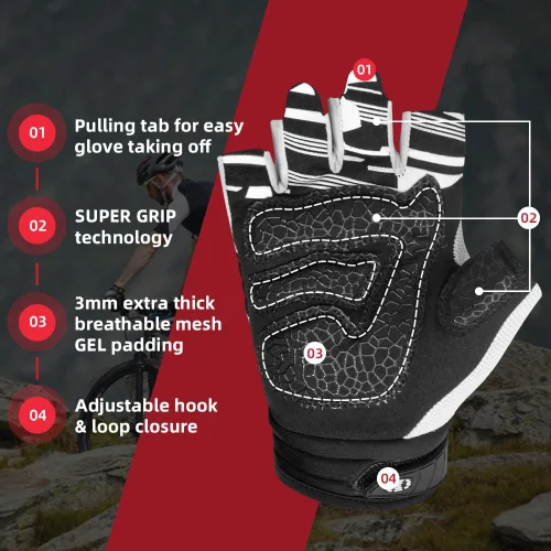 Miniatura 4 de Seibertron Dirtpaw - Guantes unisex para bicicleta BMX MX ATV MTB guantes para bicicleta de montaña, ciclismo, todoterrenoDirt Bike, guantes