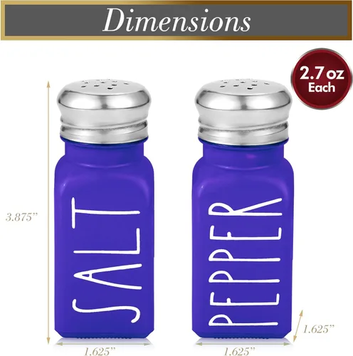 Miniatura 7 de Juego de salero y pimientero morado de Brighter Barns - Decoración moderna de cocina estilo granja para el hogar y accesorios - Juego de salero