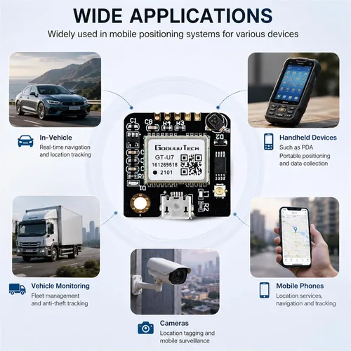 Miniatura 5 de GT-U7 Módulo GPS Receptor GPS Navegación Satélite Posicionamiento NEO-6M con 6M 51 Microcontrolador STM32 R3 + Antena GPS activa I-P.EX Alta