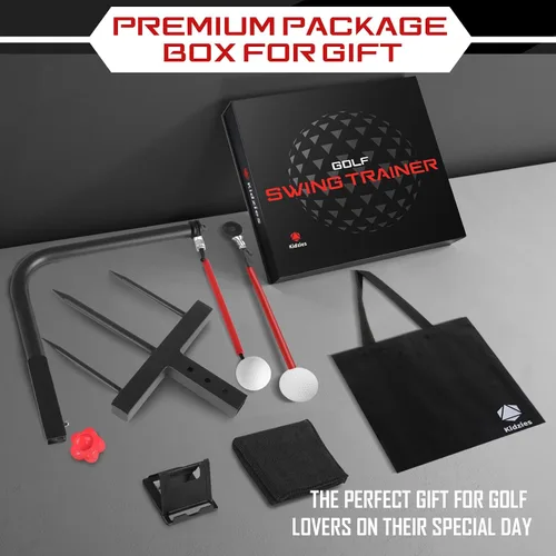 Miniatura 6 de Entrenador de Swing de Golf - Ayuda de Entrenamiento de Swing de Golf de Hierro Duradera - Accesorios de Golf para Niños y Jóvenes con Bola