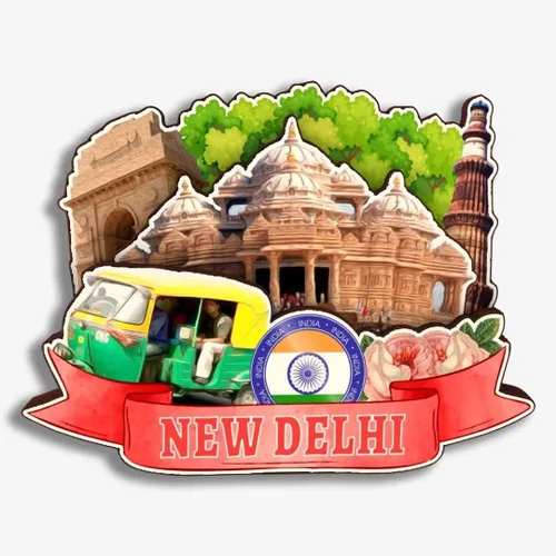 Miniatura 12 de Jaipur India - Imán de nevera de madera 3D de madera hecha a mano para viajes, recuerdos de la ciudad, imán para nevera, decoración del hogar