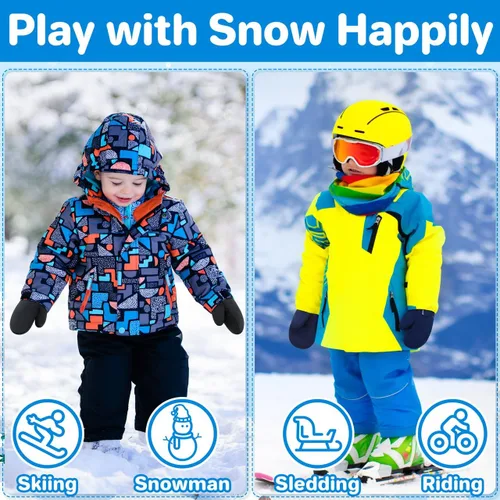Miniatura 43 de QikQik Guantes de invierno impermeables para niños pequeños - Guantes de nieve para bebés