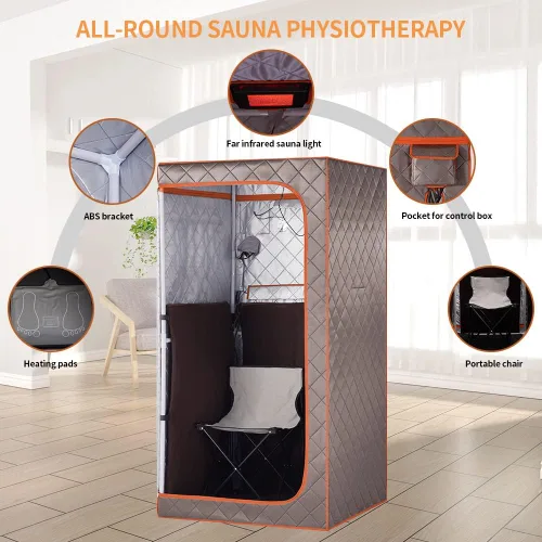 Miniatura 4 de Sauna infrarroja portátil, sauna de infrarrojos lejanos de tamaño completo, sauna personal de cuerpo completo, almohadilla de pie de calefacción