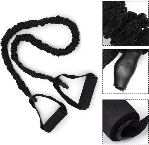 Miniatura 4 de Cuerda de tracción ranurada, bandas de resistencia para fitness, antirotura, cinturón elástico para interiores, yoga, entrenamiento de potencia