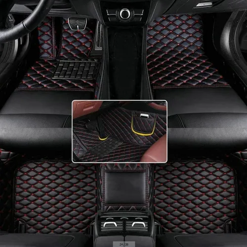 Miniatura 12 de Personaliza las alfombrillas de cuero de protección para todo tipo de clima para automóviles, SUV y camiones según el modelo automotriz (beige)