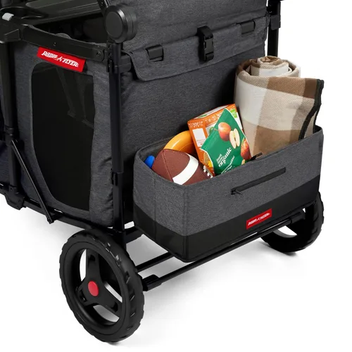 Miniatura 16 de Radio Flyer Voya XT Cochecito Vagón para Bebé – Carrito Rodante de Juego al Aire Libre y Carrito de Playa con Ruedas, Vagón Cochecito Cuádruple