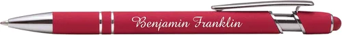 Miniatura 3 de ExpressDesigns™ - Bolígrafos personalizados premium con lápiz óptico Ráfaga de color Bolígrafos personalizados con nombre impreso de metal suave