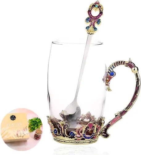Miniatura 8 de Taza de té, tazas de café, taza de té de vidrio clásica, ideas únicas de regalo de cumpleaños personalizadas para mujeres, abuela, mamá, profesores