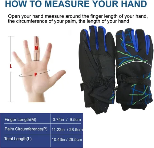Miniatura 4 de HoHoZBG Ski Gloves Breathable Snowboard Gloves,Warm Winter Snow Gloves, Snowboard Snowmobile Cold Weather Gloves for Men & Women