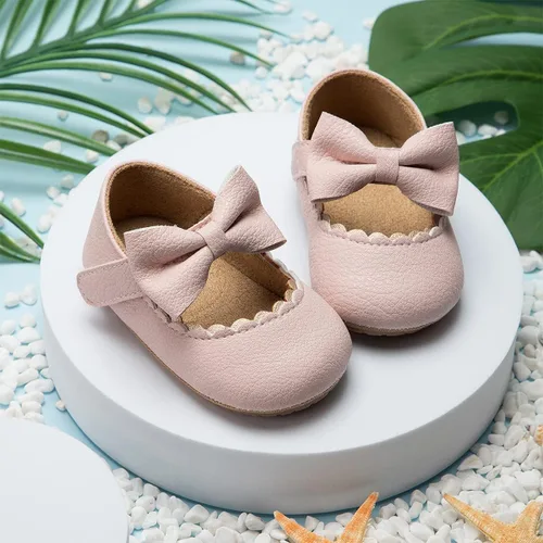 Miniatura 4 de HsdsBebe Zapatos planos Mary Jane para bebés y niñas, suela suave, antideslizante, con lazo, suela suave, para los primeros pasos, zapatos de vestir