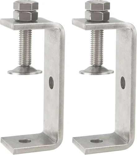 Abrazaderas C de acero inoxidable de 3.2 pulgadas para montaje, abrazadera en U de metal resistente para trabajo de metal, abrazadera de escritorio