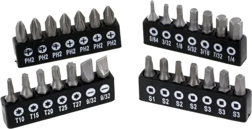 Miniatura 2 de sterling OC583 - Juego de llaves de destornillador de trinquete, negro/gris/amarillo/plateado/metálico, 31 piezas