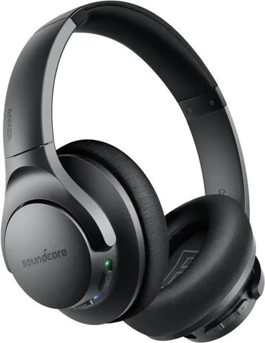 Soundcore Anker Life Q20 Auriculares híbridos con cancelación activa de ruido, auriculares inalámbricos Bluetooth sobre la oreja, tiempo de