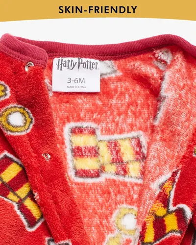 Miniatura 4 de Harry Potter Pijama de forro polar de felpa de manga larga para bebé niña, estampado de ropa para bebé niña