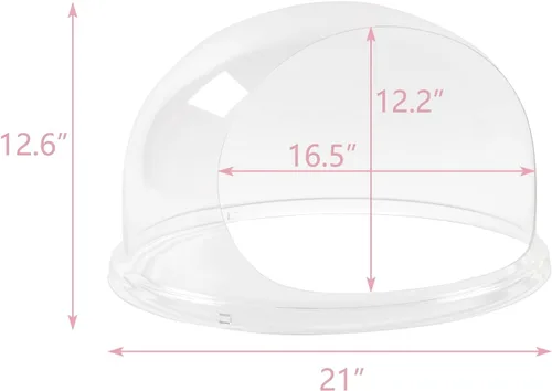 Miniatura 5 de ROVSUN Cubierta de escudo de burbujas para máquina de algodón de azúcar, cúpula de 21 pulgadas para máquina comercial de hilo dental transparente