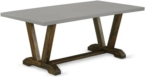 Miniatura 11 de East West Furniture VT026 Mesa de comedor estilo V – una mesa de cocina rectangular con patas elegantes, 36 x 60 pulgadas, multicolor