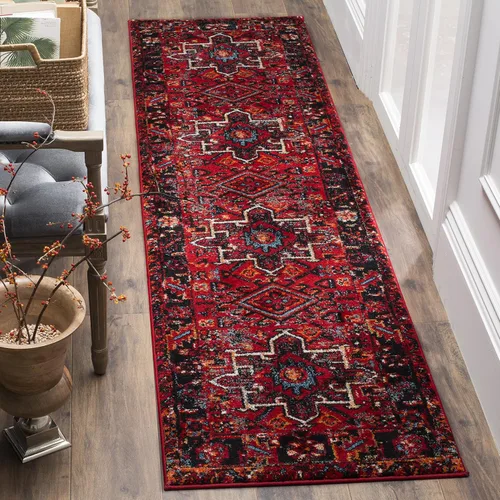 SAFAVIEH Vintage Hamadan Collection VTH211A - Alfombra de pasillo estilo oriental tradicional persa que no desprende pelusa, 2.3 x 8 pies, diseño