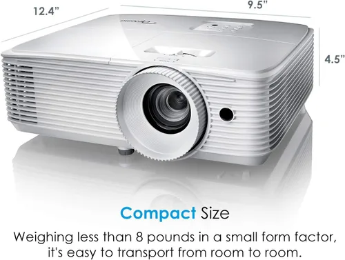 Miniatura 5 de Proyector profesional Optoma EH412 1080P HDR DLP Súper brillante 4500 lúmenes Presentaciones de negocios, aulas y salas de reuniones Vida útil