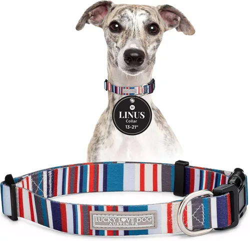 Miniatura 67 de Lucky Love Dog - Collar de perro ajustable con hebilla de fácil clic para los grandes, duradero y cómodo para perros machos y hembras, collar