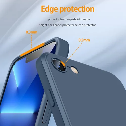 Miniatura 4 de Funda protectora delgada de silicona líquida para Samsung Galaxy S23 Ultra, con soporte de anillo giratorio de 360° y correa de silicona líquida Azul