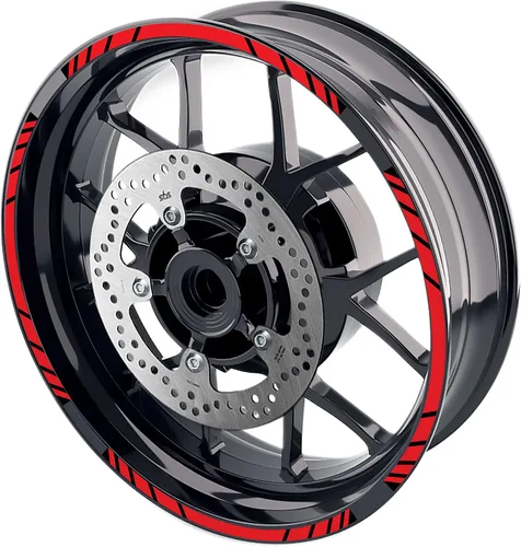 Miniatura 19 de MC MOTOPARTS Pegatinas para llantas exteriores de 17 pulgadas S01B compatibles con YZF R125 MT125 MT07 MT10 MT25 FZ25 MT03 (azul)