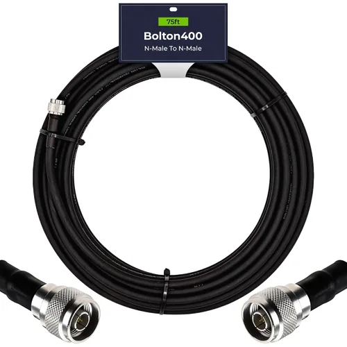 Miniatura 11 de Cable Bolton400 (BT512457) - Cable coaxial equivalente LMR®400 de 2 pies - Cable coaxial de pérdida ultra baja de alta resistencia de 50 ohmios - N