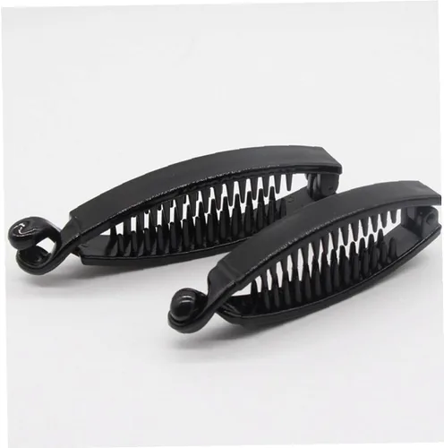 Miniatura 3 de 2 horquillas de plátano para mujer, pinzas de plástico para el cabello de plástico con ondas negras, accesorios para el cabello para dama