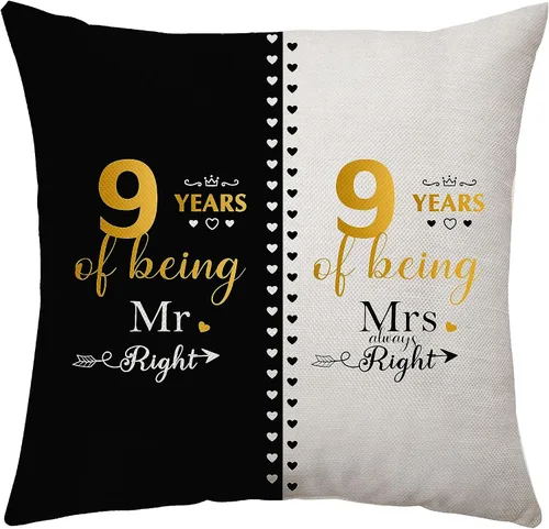Miniatura 2 de Mr. Right Mrs. Always Right Regalos para parejas, regalos de matrimonio de 14 años para ella y él, aniversario de boda para parejas, tía, tío, funda