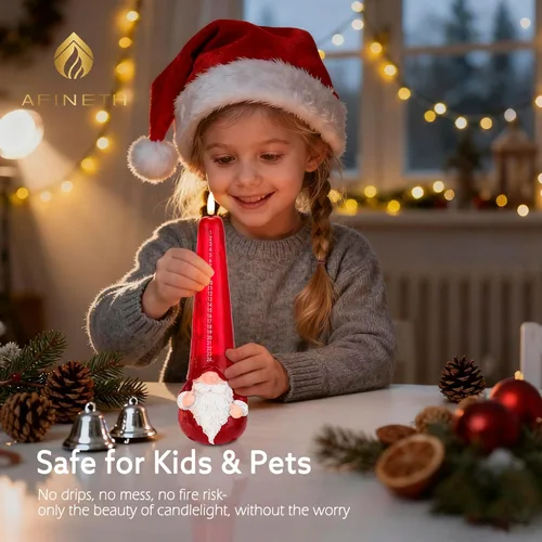 Miniatura 6 de Velas sin llama de Navidad con control remoto, vela de cuenta regresiva de Navidad, velas con cuenta regresiva de Santa Claus a Navidad operadas por