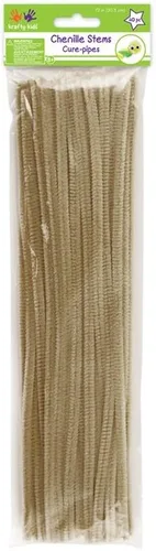 Miniatura 15 de Krafty Kids GC025E, tallos de felpilla de oropel, limpiadores de tuberías con purpurina, 0.236 in por 12 pulgadas, blanco, 1/4 x 12 pulgadas x 35