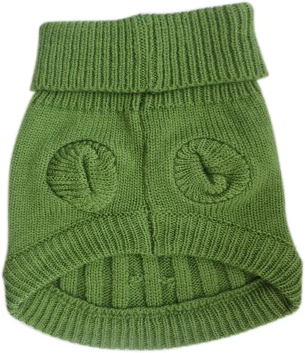 Tangpan suéter con cuello de tortuga para perros, m, Verde
