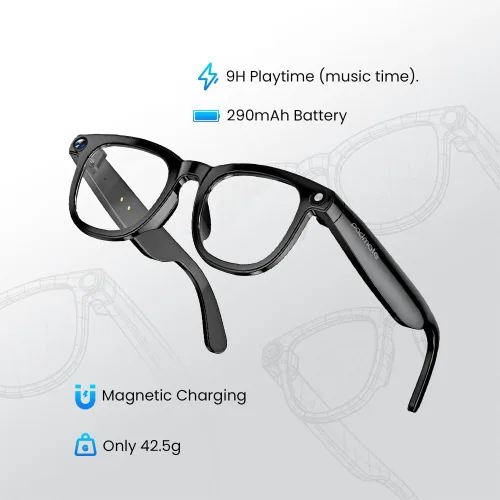 Miniatura 7 de Padmate Viewmate - Lentes inteligentes AI con cámara, grabación HD 1080P y control de voz, lentes de traducción Bluetooth con 164 idiomas