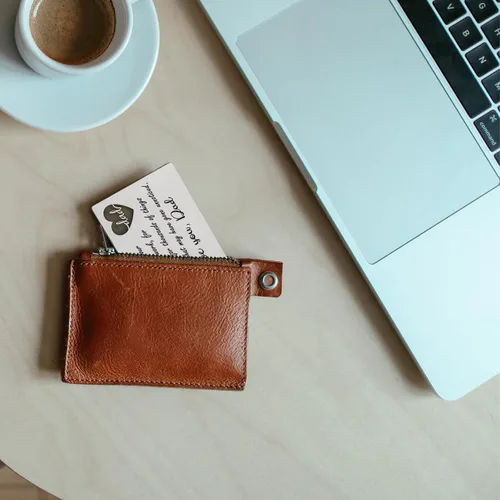 Miniatura 6 de YODOCAMP Tarjeta de billetera con texto en inglés "Thank You Dad", tarjeta de cartera grabada para mi papá de hija e hijo, cumpleaños, día
