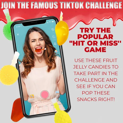 Miniatura 3 de Fusion Select - Gelatina de frutas para hacer el reto en Tik Tok - Dulces en forma de frutas con sabores surtidos de fresa, naranja, manzana, piña
