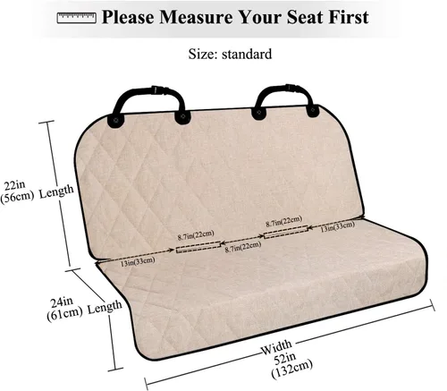 Miniatura 6 de Vivaglory - Fundas de asiento de automóvil para perro, con diseño sin falda, acolchado y duradero, 600 denier, Oxford, 4 capas protectores de coche