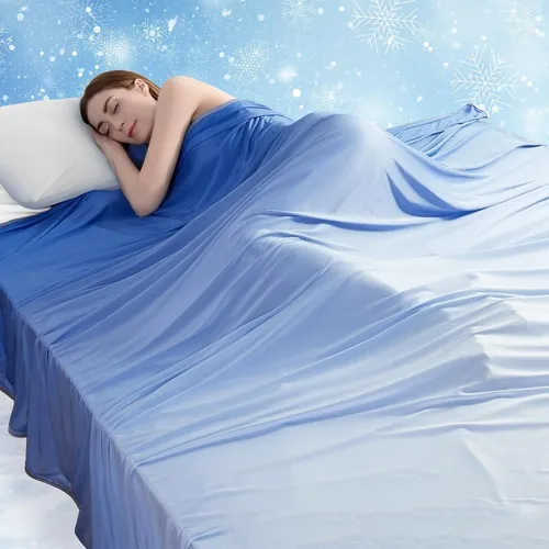 Miniatura 13 de Manta refrescante que te mantiene fresca en el verano caluroso, manta de tamaño individual o bebé de 51 x 67 pulgadas para adultos, niños y bebés