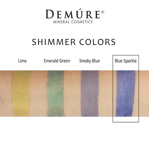 Miniatura 2 de Demure Mineral Make Up Sombra de ojos (Blue Sparkle), sombra de ojos brillante, polvo suelto, sombra de ojos con purpurina, maquillaje de ojos