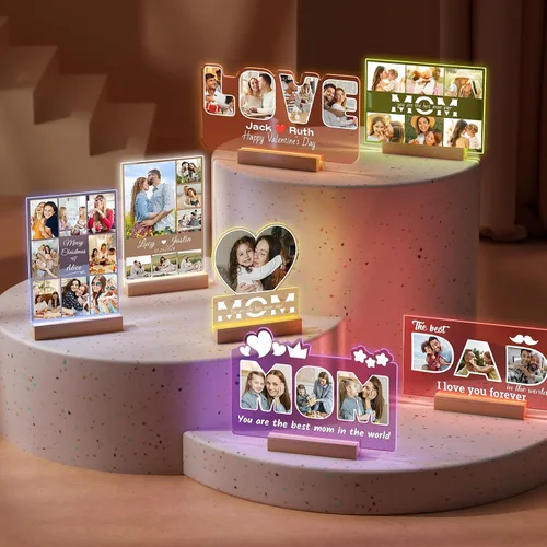 Miniatura 6 de Bulaient Marco de fotos personalizado con fotos, marcos de fotos personalizados, marco de fotos personalizado, regalos de aniversario personalizados