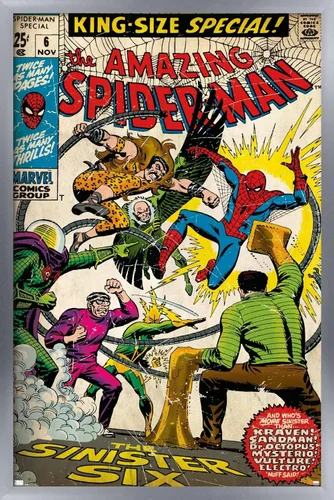 Miniatura 14 de Trends International Marvel Comics - Póster de pared de Spider-Man - Amazing Spider-Man #6, 14.725 x 22.375 pulgadas, versión enmarcada de madera