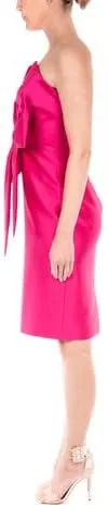 Miniatura 3 de Badgley Mischka Vestido de cóctel con lazo frontal sin tirantes