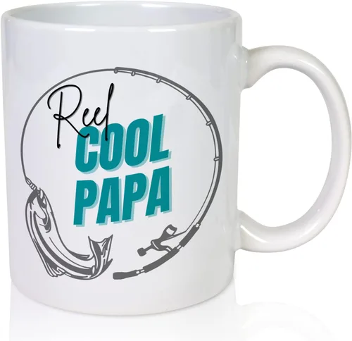 Miniatura 2 de Reel Cool Papa - Taza de café, Día del Padre, cumpleaños, Navidad, para papá, mejor abuelo, pesca, papá, taza de café o té, taza de té para abuelo