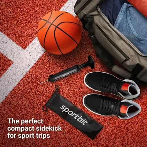 Miniatura 6 de SPORTBIT Bomba de bola para pelotas deportivas – Sistema de inflado de empuje y tracción – Bomba de mano para todas las pelotas de ejercicio – Bomba