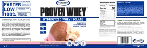 Miniatura 2 de Gaspari Nutrition Suero probado, aislado de suero 100% hidrolizado, alto en proteínas, sin lactosa, bajo en carbohidratos y bajo en azúcar