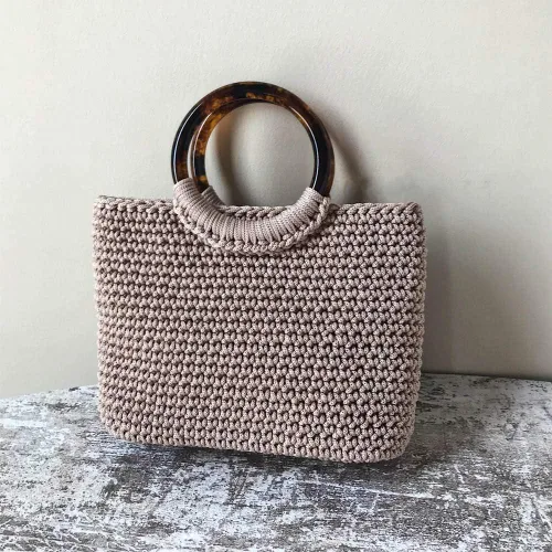 Miniatura 6 de Cordón de hilo artístico de 14.11 oz, hilo de poliéster color burdeos, para tejer macramé, bolsas de ganchillo, canasta de ganchillo, sombrero